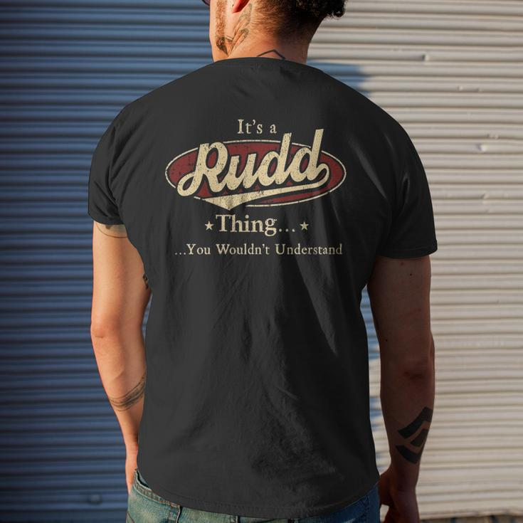 Rudd Shirt Personalized NameShirt Name Print T Shirts Shirts With Name Rudd Mens Back Print T-shirt Gifts for Him