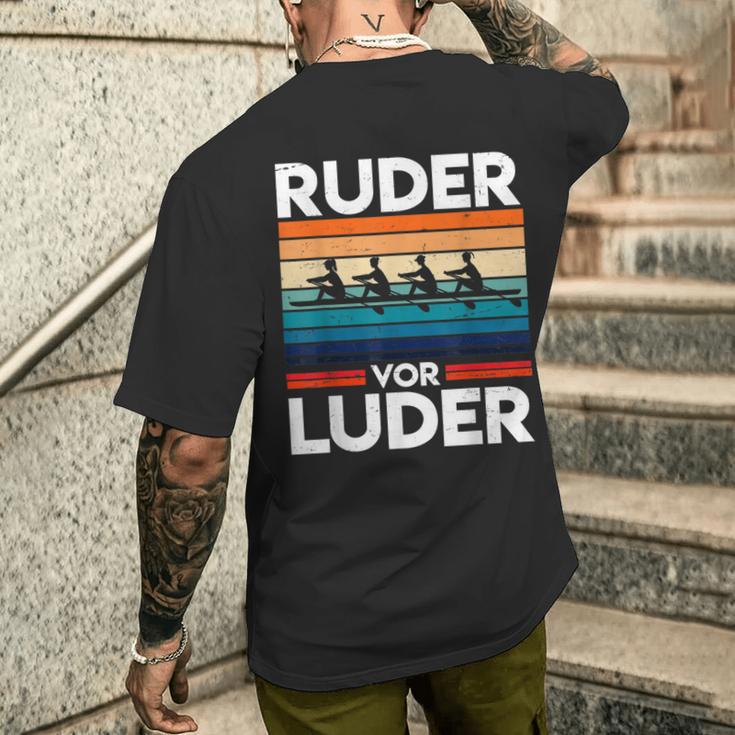 Ruderor Luder For Rowing Athletes Or Rowing Clubs T-Shirt mit Rückendruck Geschenke für Ihn