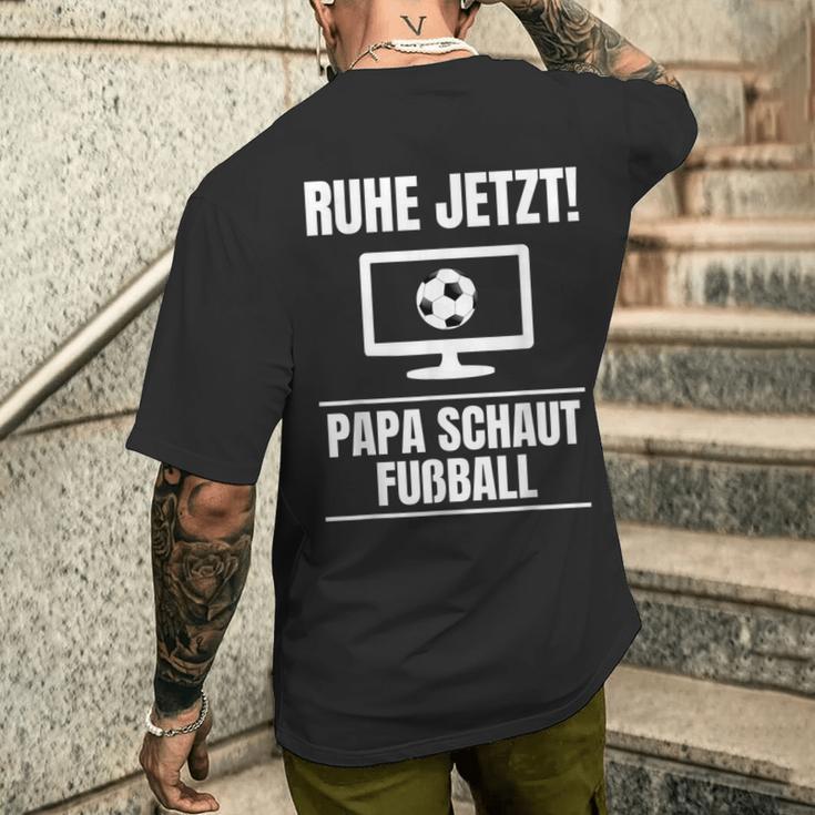 Ruhe Jetzt Papa Schaut Football Idea Dad T-Shirt mit Rückendruck Geschenke für Ihn