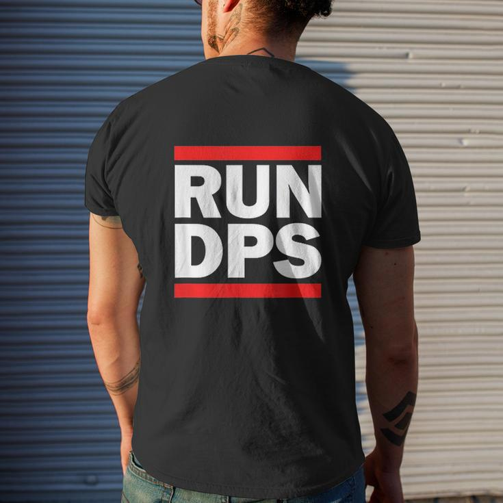 Run Dps Damage Per Second Raiding And Mmo Mens Back Print T-shirt Gifts for Him