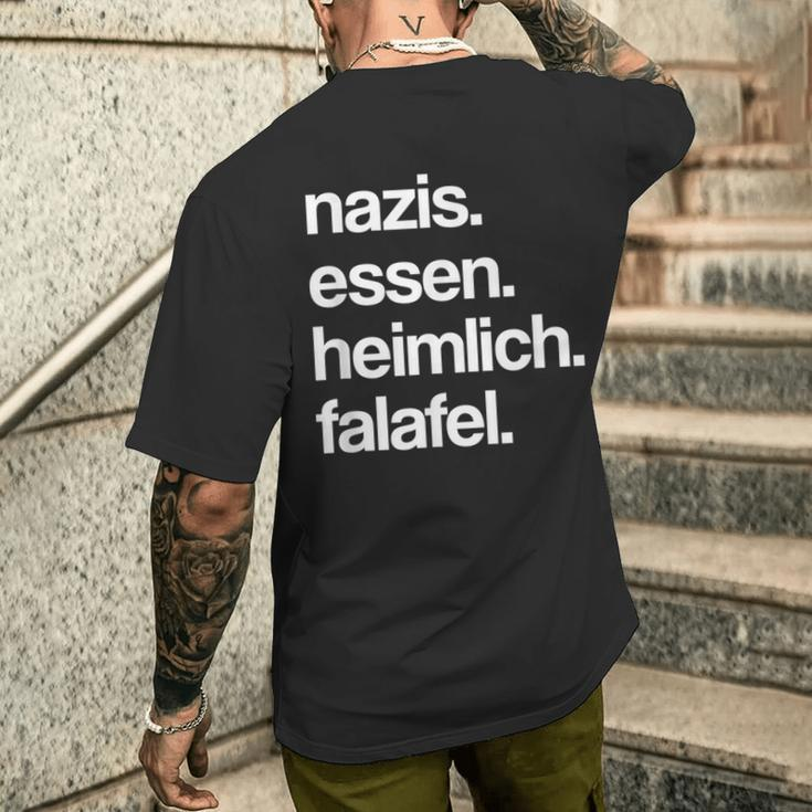 S Essen Secret Falafel Anti-Rassism T-Shirt mit Rückendruck Geschenke für Ihn