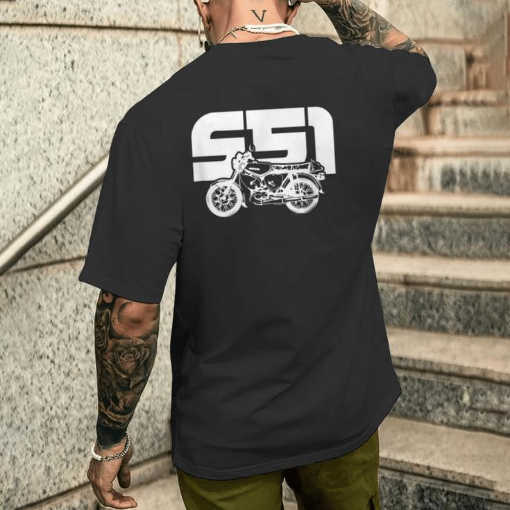 S51 Vintage Moped Simson-S51 T-Shirt mit Rückendruck Geschenke für Ihn