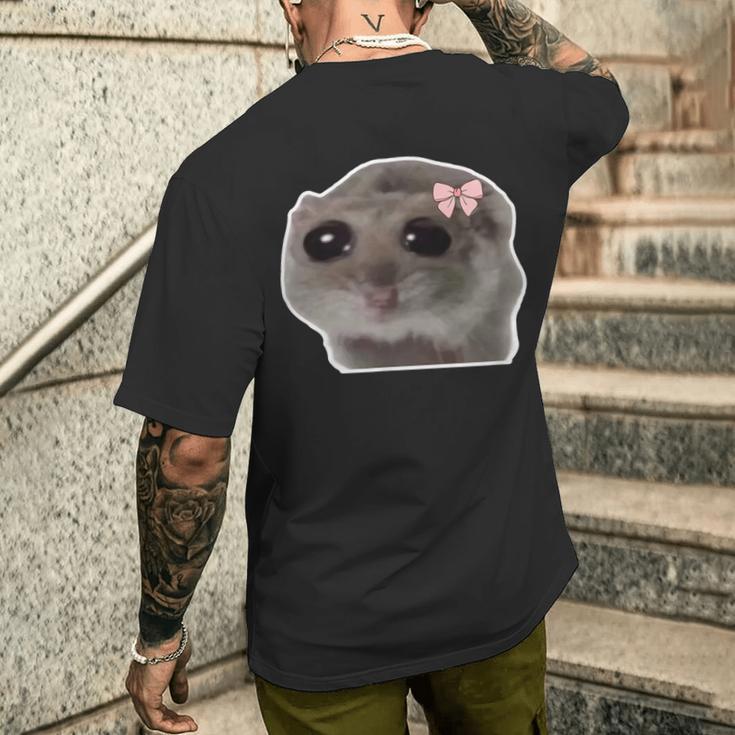 Sad Hamster Meme Trauriger Hamster T-Shirt mit Rückendruck Geschenke für Ihn