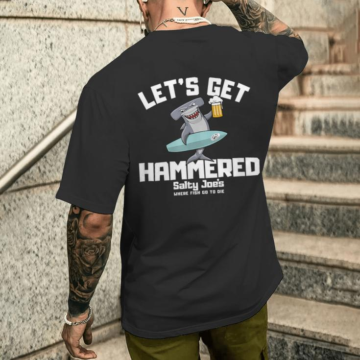 Salty Joes Lets Get Hammered Men's T-shirt Back Print Funny Gifts