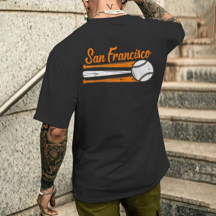 San Francisco Baseball Vintage Distressed Met At Gameday Men's T-shirt Back Print Gifts for Him