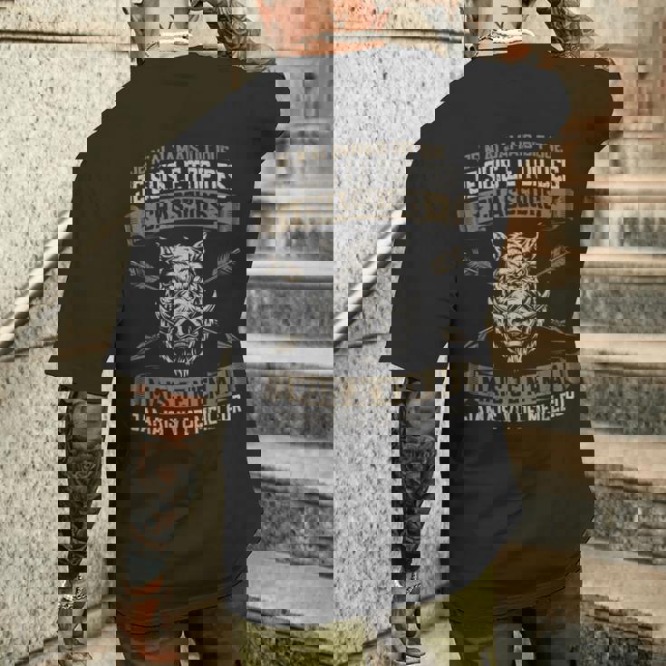 Sanglier Chasse Je Suis Le Top Des Chasseurs T-shirt imprimé au dos Cadeaux pour lui