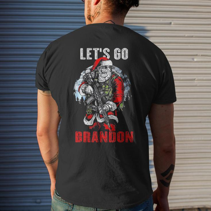 Santa Claus Veteran Let’S Go Brandon Tee Mens Back Print T-shirt Gifts for Him