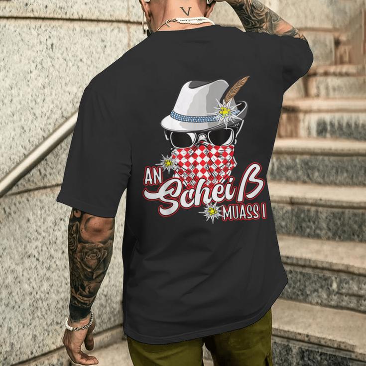 An Scheiss Muas I Hirsch Muass Grantln Bavarian Grantler T-Shirt mit Rückendruck Geschenke für Ihn