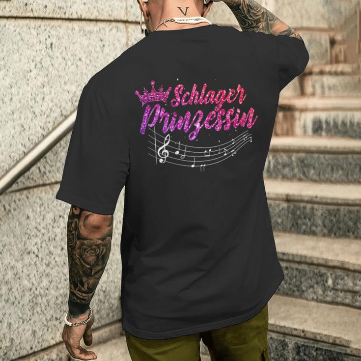 Schlagerparty Schlager Prinzessin T-Shirt mit Rückendruck Geschenke für Ihn