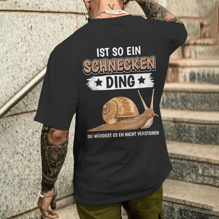 Schnecken Ding Slogan Kurzärmliges Herren-T-Kurzärmliges Herren-T-Shirt, Lustige Schnecken Motiv Tee Geschenke für Ihn