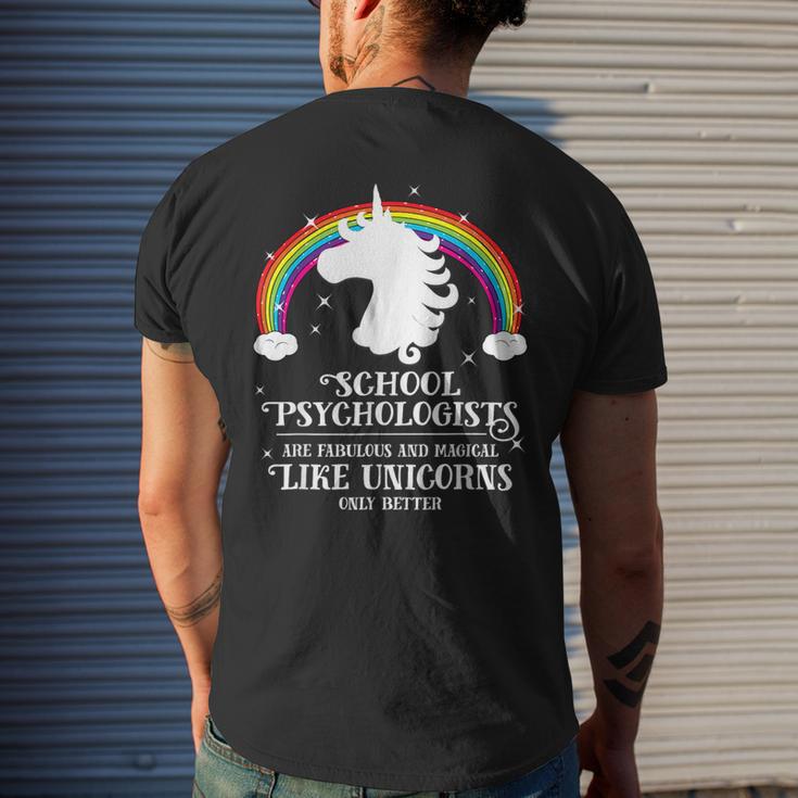 School Psychologists Magical Like Unicorns Men's T-shirt Back Print Funny Gifts