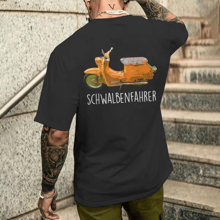 Schwalbenfahrer Schwalbe Kr51 Ostdeutschland Suhl S51 T-Shirt mit Rückendruck Geschenke für Ihn