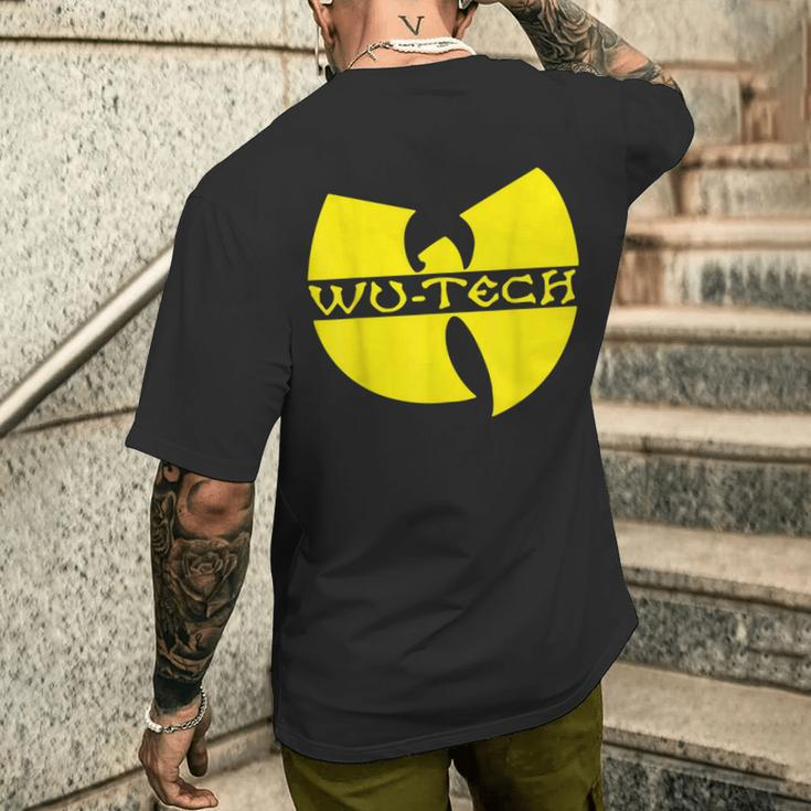 Schwarzes Wu-Tang Logo Kurzärmliges Herren-T-Kurzärmliges Herren-T-Shirt, Hip-Hop Fanbekleidung Geschenke für Ihn