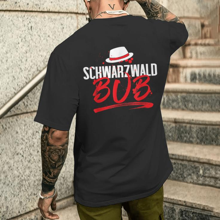 Schwarzwaldbub With Forest Motif T-Shirt mit Rückendruck Geschenke für Ihn