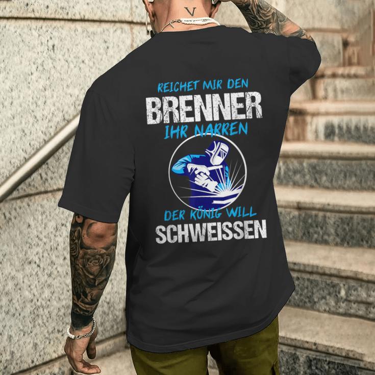 Schweisser Welder Burner Welding T-Shirt mit Rückendruck Geschenke für Ihn