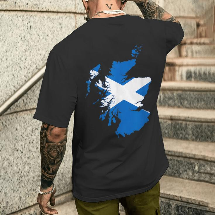Scotland Scotland Scotland Flag S T-Shirt mit Rückendruck Geschenke für Ihn