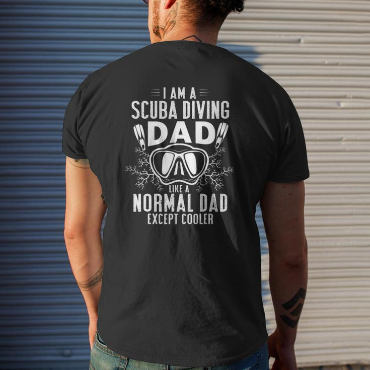 Scuba Diving Dad Like Normal Dad Mens Back Print T-shirt Gifts for Him