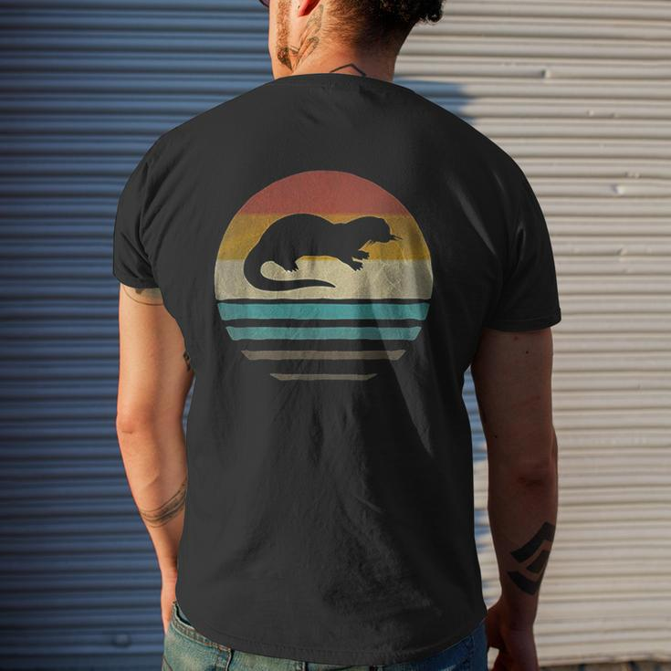 Sea Otter Retro Vintage Mens Back Print T-shirt Gifts for Him