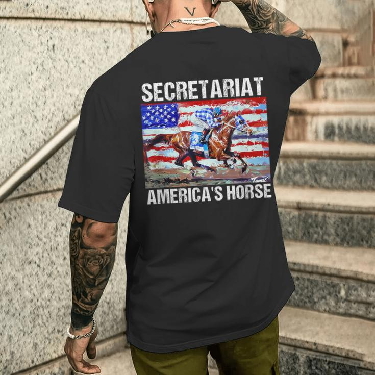 Secretariat America's Horse Men's T-shirt Back Print Gifts for Him