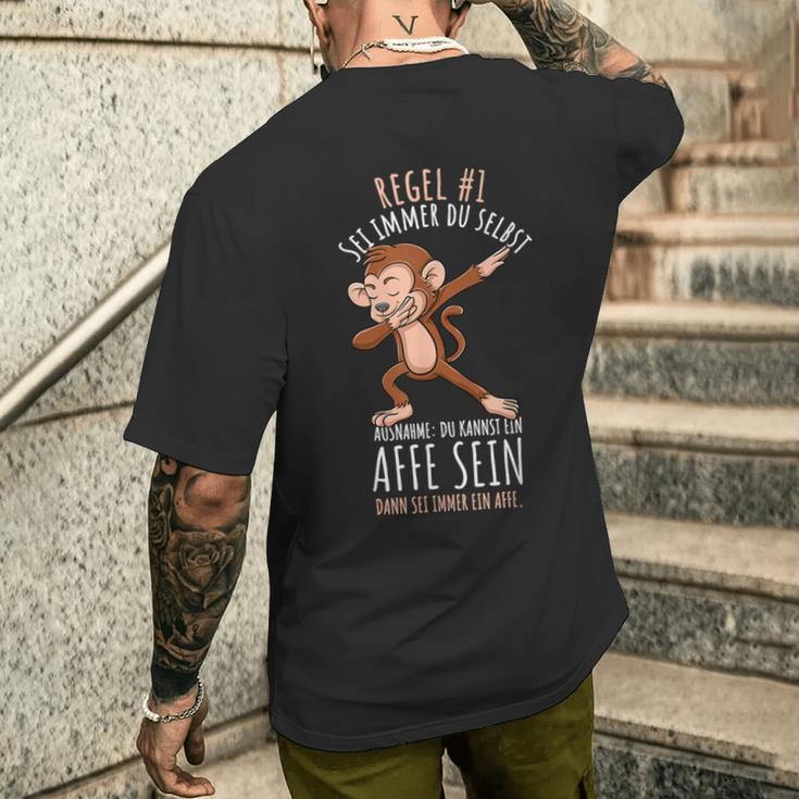 Sei Immer Du Selbst Lustiges Affen T-Shirt mit Rückendruck Geschenke für Ihn