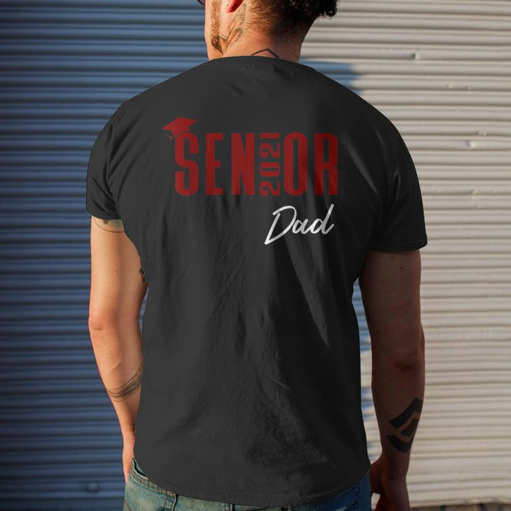 Senior 2021 Dad High School Color Maroon Graduation Cap Mens Back Print T-shirt Gifts for Him