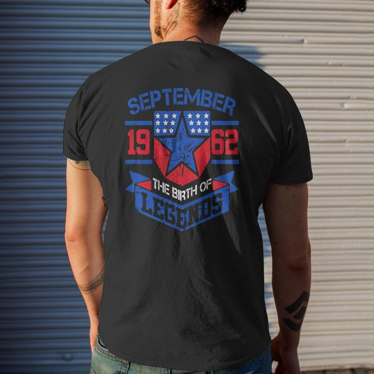 September 1962 The Birth Of Legends For 58 Years Old Mens Back Print T-shirt Gifts for Him