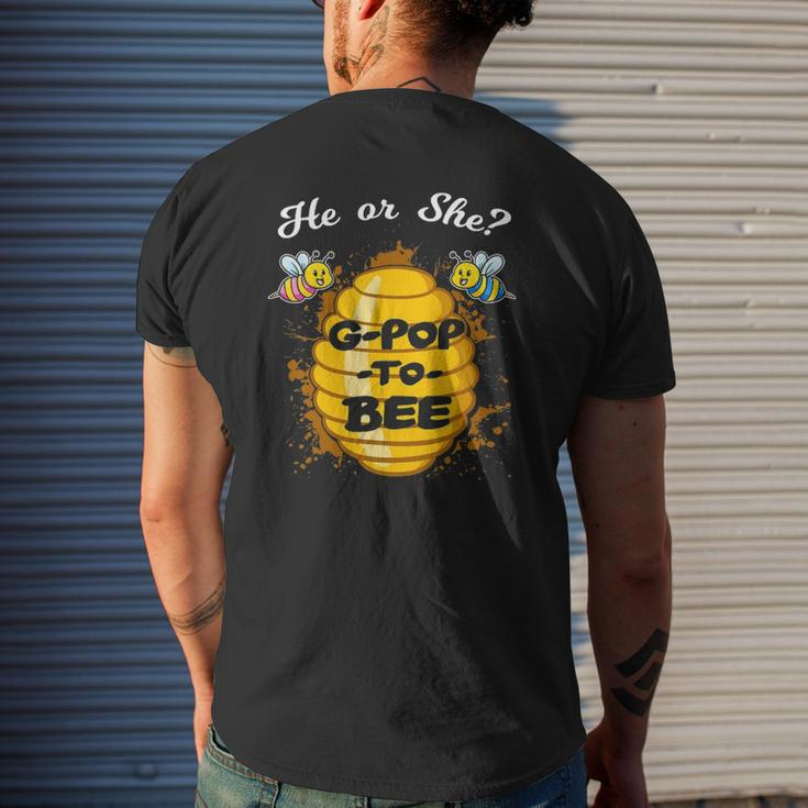 He Or She G-Pop To Bee Gender Baby Reveal Announcement Party Mens Back Print T-shirt Gifts for Him
