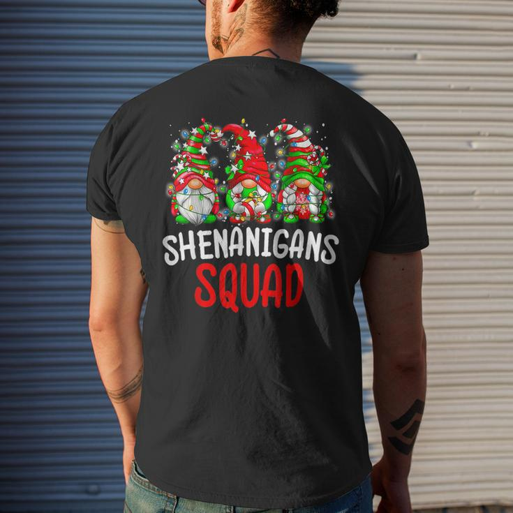 Shenanigans Squad Gnomes Lights Christmas Pajamas Matching V4 Mens Back Print T-shirt Gifts for Him