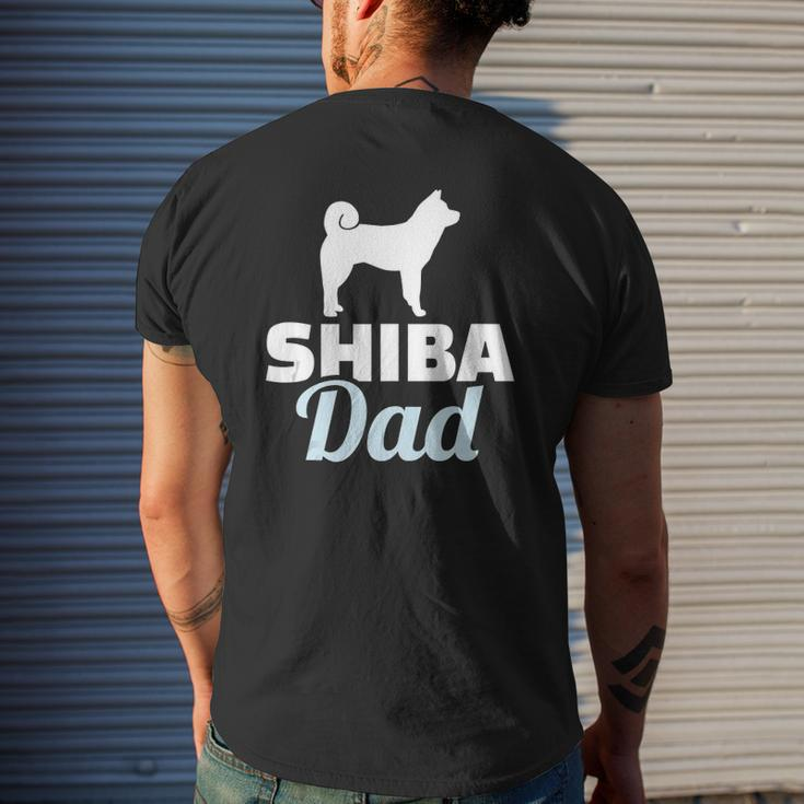Shiba Dad Japanese Shiba Inu Mens Back Print T-shirt Gifts for Him