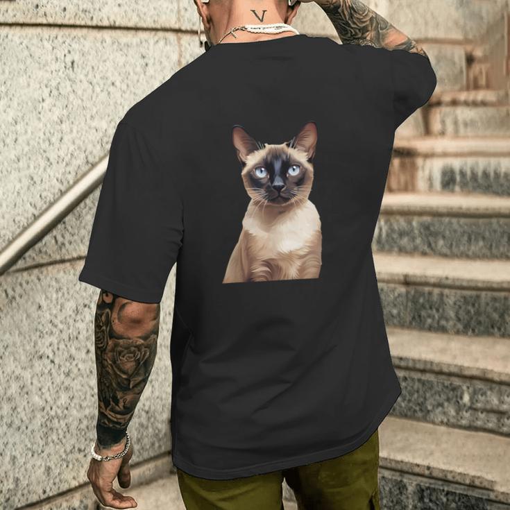 Siamese Cat T-Shirt mit Rückendruck Geschenke für Ihn