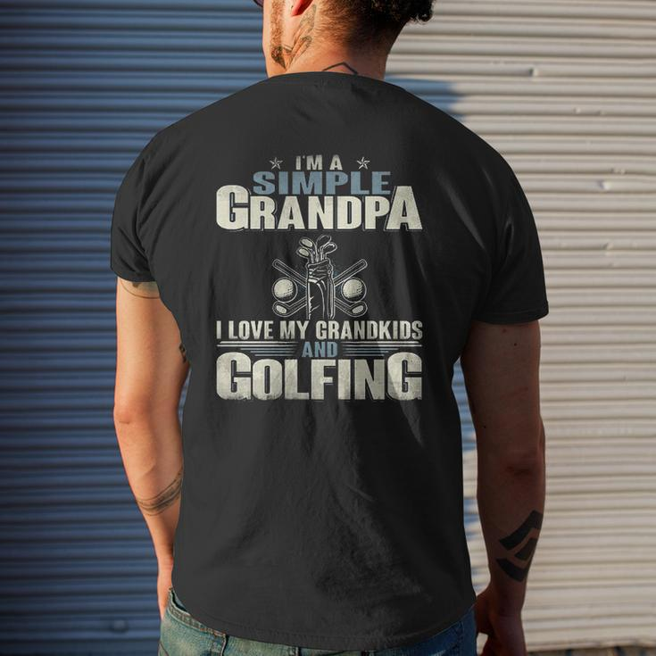 Im A Simple Grandpa Golf Mens Back Print T-shirt Gifts for Him