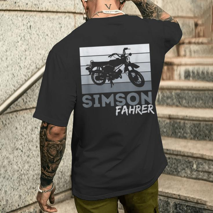 Simson Driver Ddr Moped Two Stroke S51 Vintage T-Shirt mit Rückendruck Geschenke für Ihn