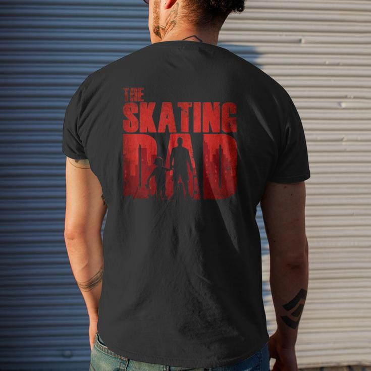 The Skating Dad Skater Father Skateboard For Dad Mens Back Print T-shirt Gifts for Him