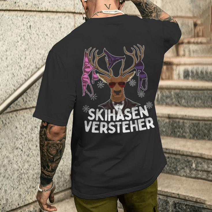 Skihasen Versteher Apres-Ski Party Crew T-Shirt mit Rückendruck Geschenke für Ihn