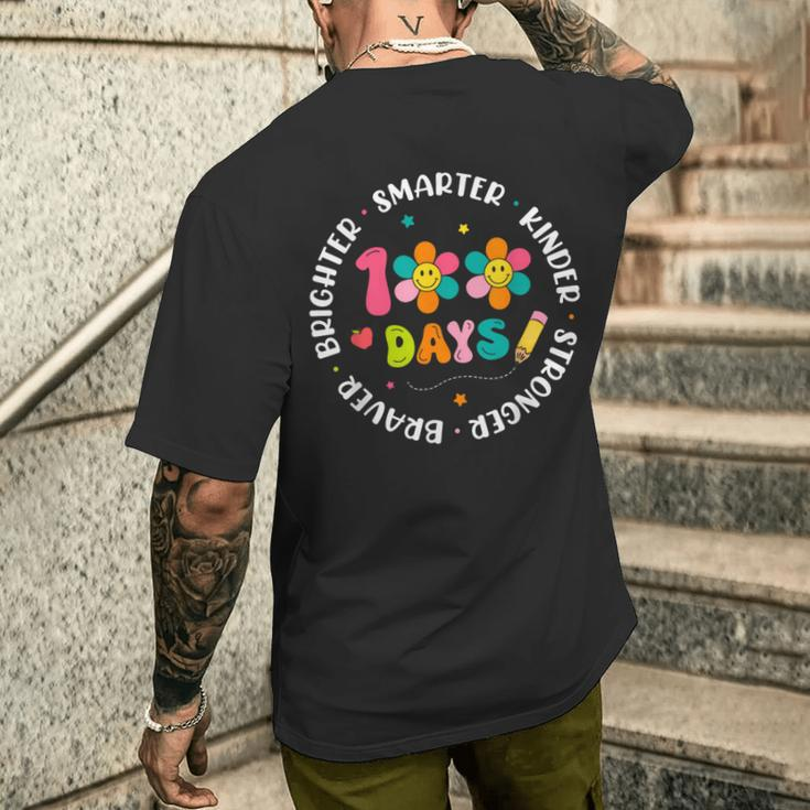 Smarter Kinder Stronger Brighter 100 Days Of School Teacher Men's T-shirt Back Print Gifts for Him
