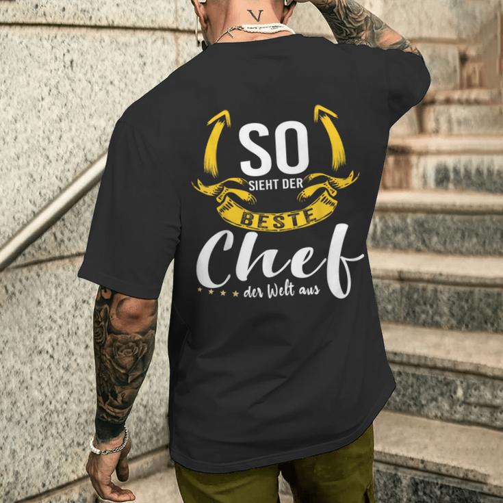 So Sieht Der Beste Chef Der Welt Aus Chef's T-Shirt mit Rückendruck Geschenke für Ihn