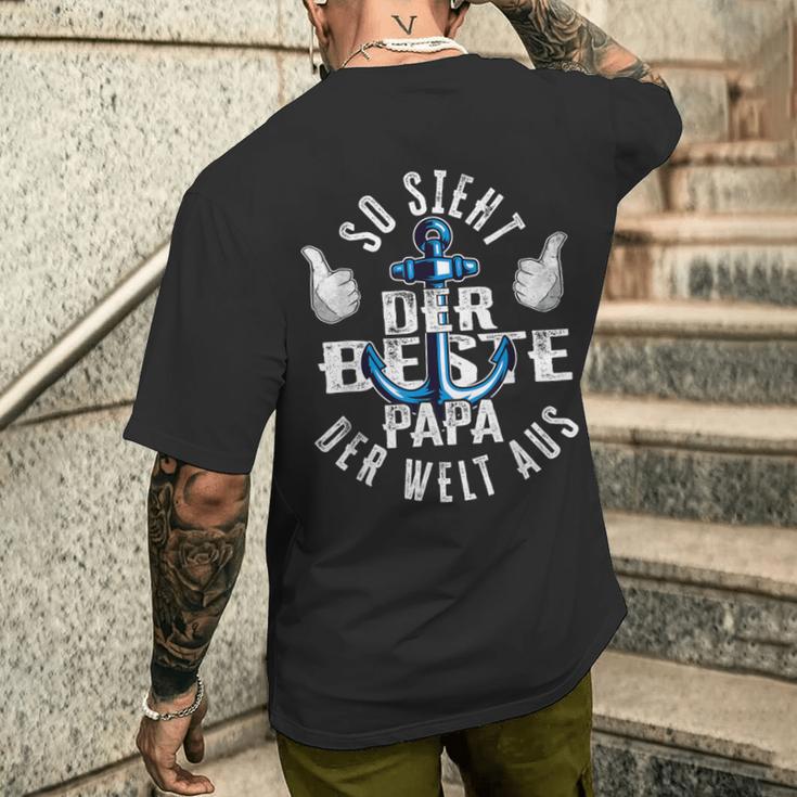 So Sieht Der Beste Papa Der Welt Aus Anker Daddy Father's Day S T-Shirt mit Rückendruck Geschenke für Ihn