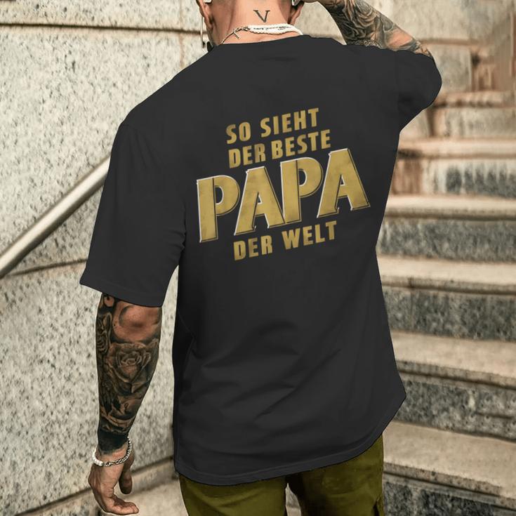 So Sieht Der Beste Papa Der Weltatertags -Atertag Opa T-Shirt mit Rückendruck Geschenke für Ihn