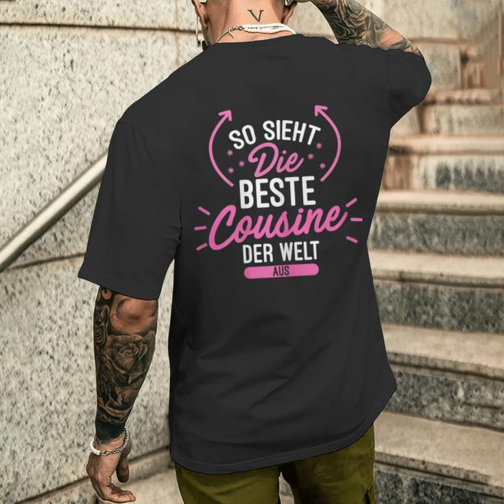 So Sieht Die Beste Cousin Der Welt Aus T-Shirt mit Rückendruck Geschenke für Ihn