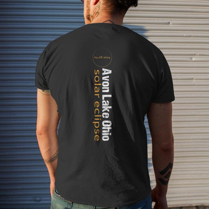 Solar Eclipse April 2024 Family Travel Souvenir Avon Lake Oh Men's T-shirt Back Print Gifts for Him