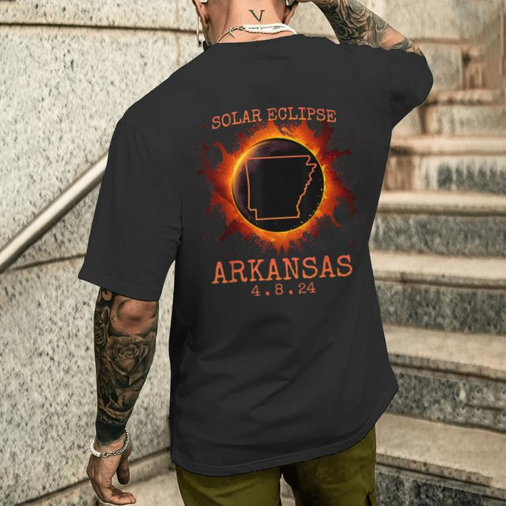Solar Eclipse Totality Arkansas 4824 State Path Souvenir Men's T-shirt Back Print Gifts for Him