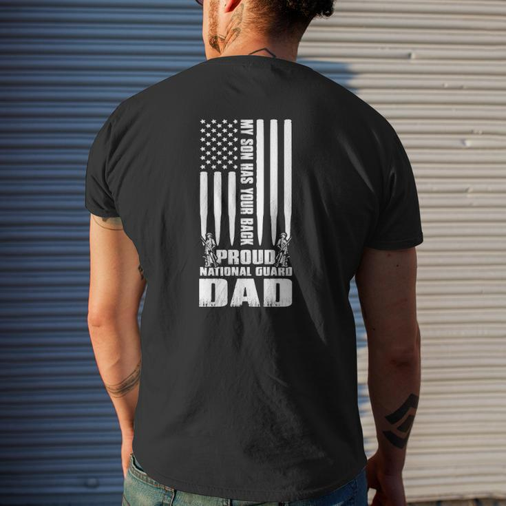 My Son Has Your Back Proud National Guard Dad Army Dad Mens Back Print T-shirt Gifts for Him