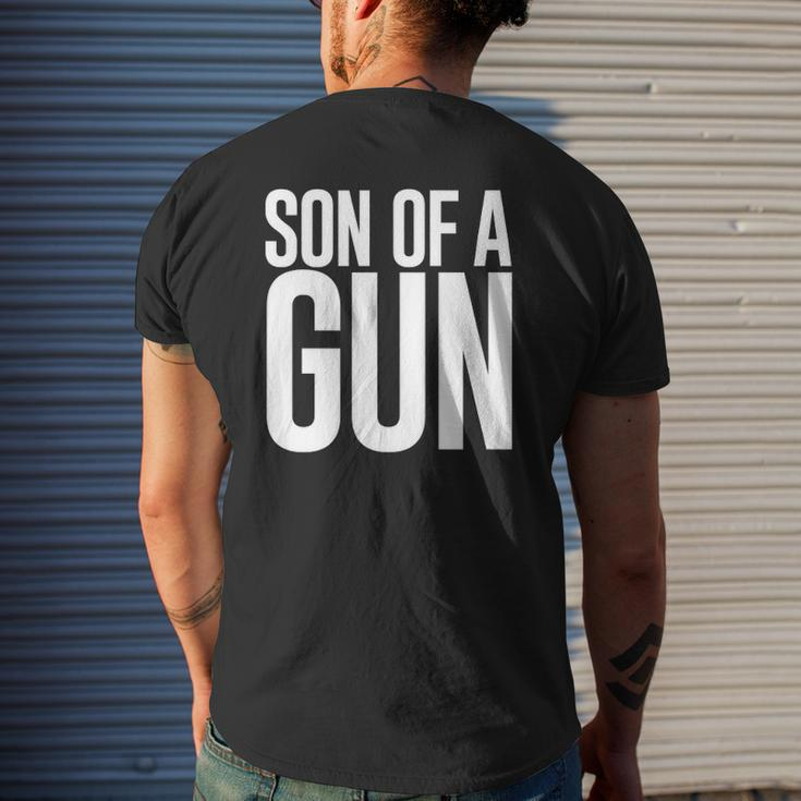 Son Of A Gun Father Son Matching Tee Mens Back Print T-shirt Gifts for Him