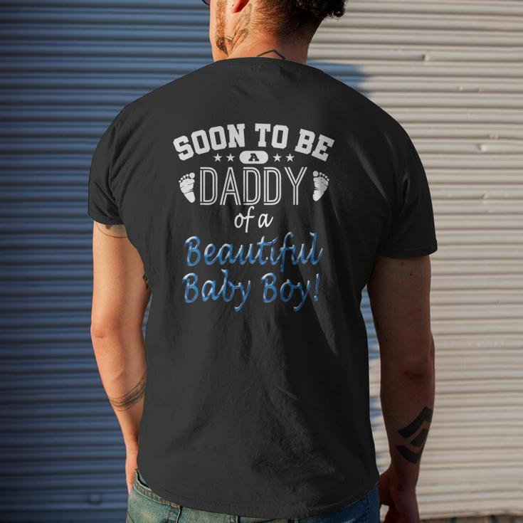 Soon To Be A Daddy Baby Boy Expecting Father Mens Back Print T-shirt Gifts for Him