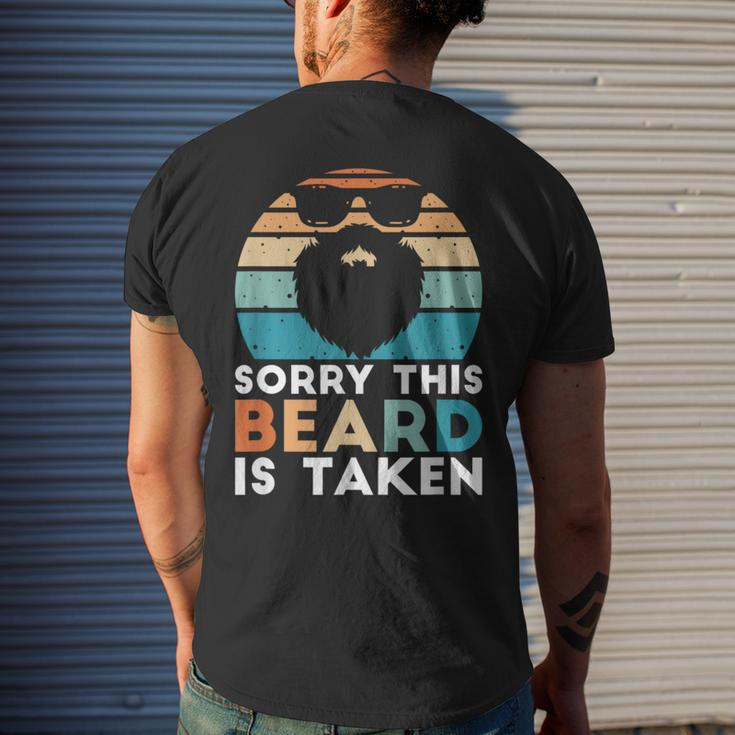 Sorry This Beard Is Taken Retro Valentines Day Idea For Him Men's T-shirt Back Print Gifts for Him