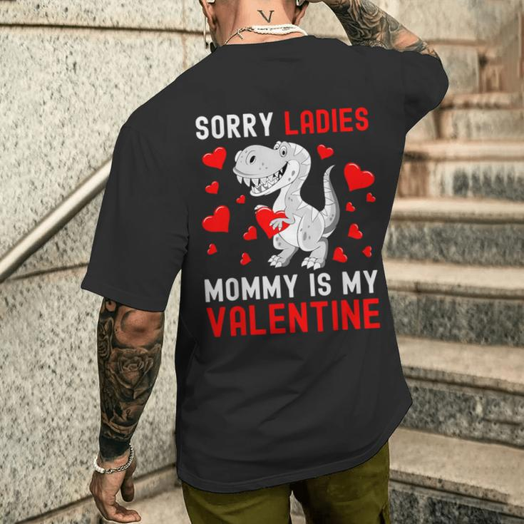 Sorry Ladies My Mommy Is My Valentine Valentines Day Boys Men's T-shirt Back Print Gifts for Him