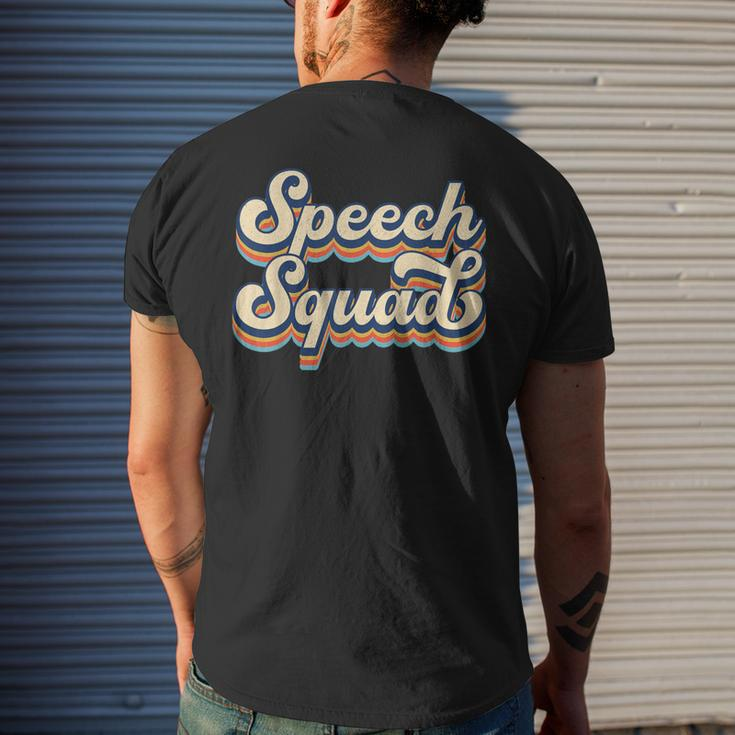 Speech Squad Slp Speech Language Pathologist Speech Therapy Men's T-shirt Back Print Gifts for Him