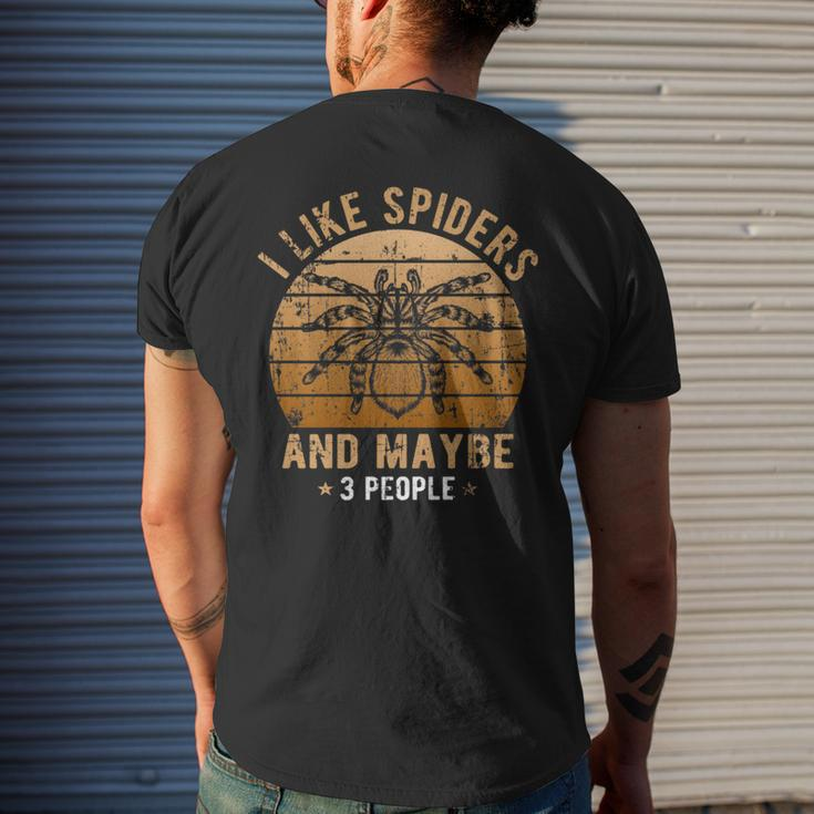I Like Spiders And Maybe 3 People Spider Lover Men's T-shirt Back Print Funny Gifts