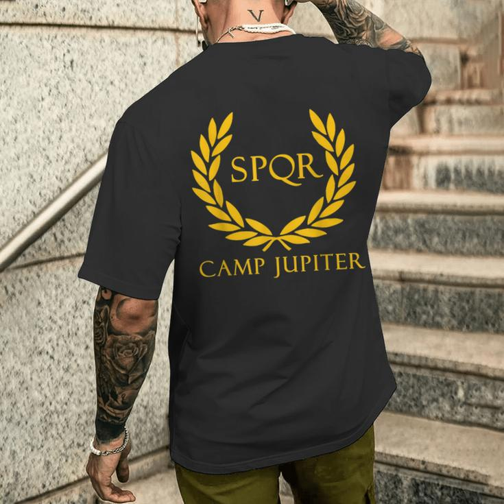 Spqr Senatus Populus Que Romanus Camp Jupiter T-Shirt mit Rückendruck Geschenke für Ihn