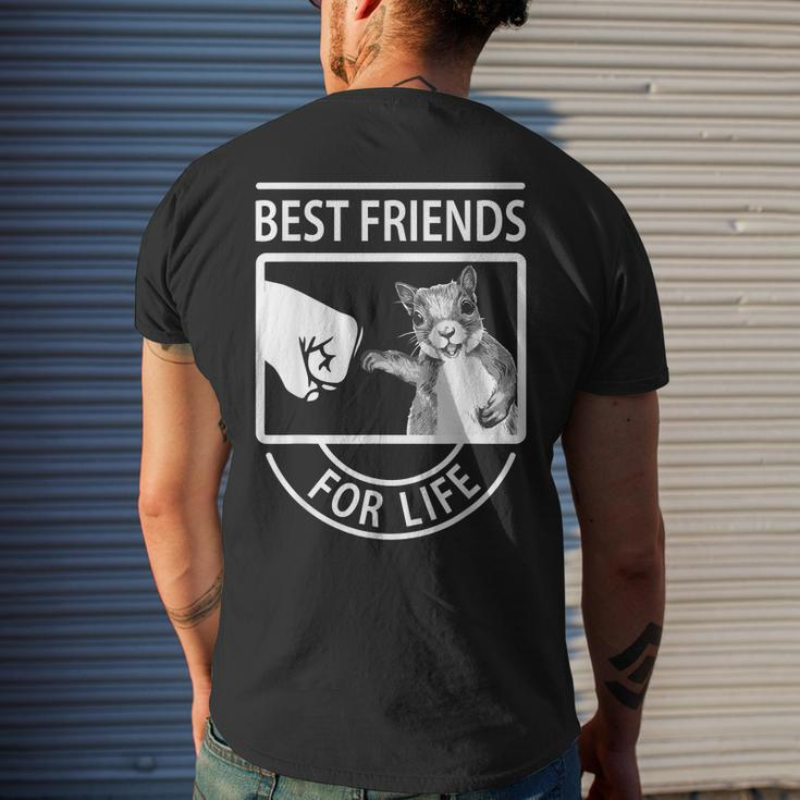 Squirrel Best Friend For Life Mens Back Print T-shirt Gifts for Him